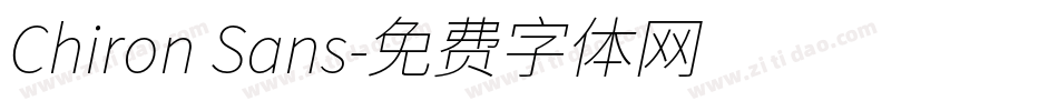 Chiron Sans字体转换